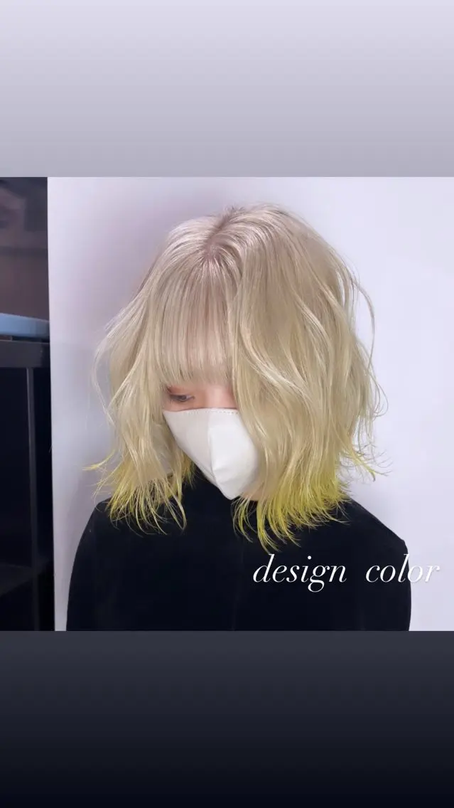 ミディアム カラー カット ヘアカラー トリートメント ヘアセット 💜ハイトーン💛 マジカルかいちゃんのヘアスタイル