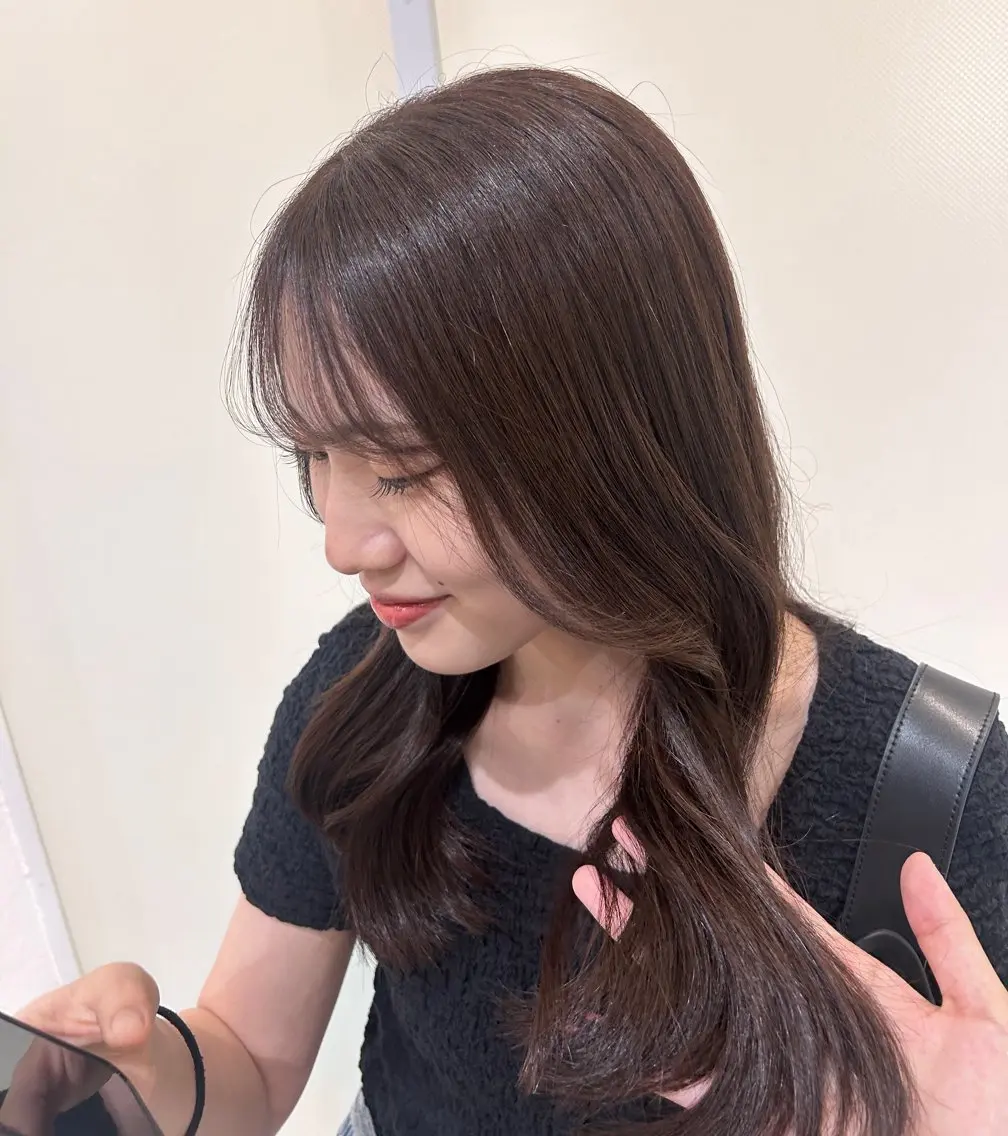 ロング カラー 透明感カラー 阪田 真奈未のヘアスタイル