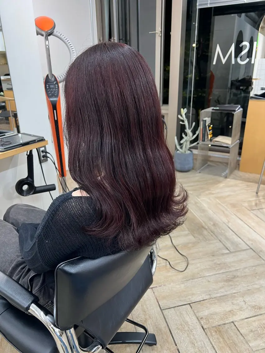 ロング カラー カット ヘアカラー トリートメント ベージュ/髪質改善 新潟/万代/井上佑のヘアスタイル