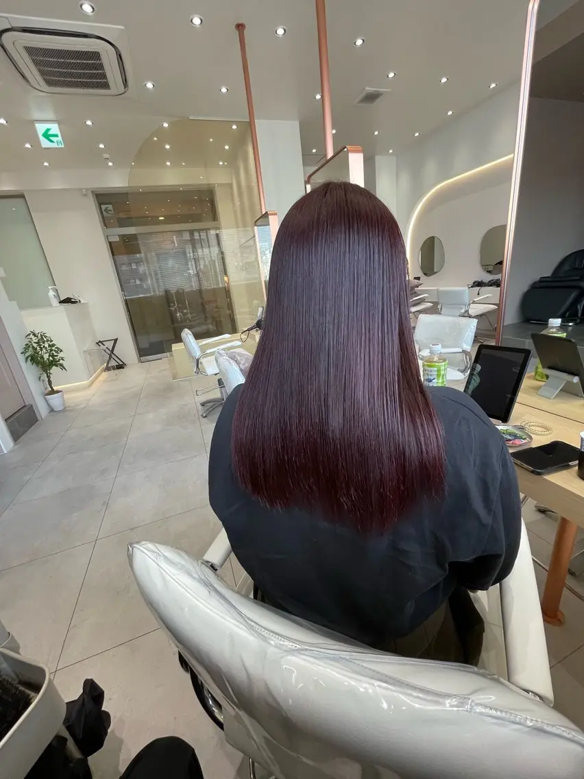 ミディアム カラー ダブルカラー ピンクカラー 艶髪専門美容師 梅村晋平のヘアスタイル