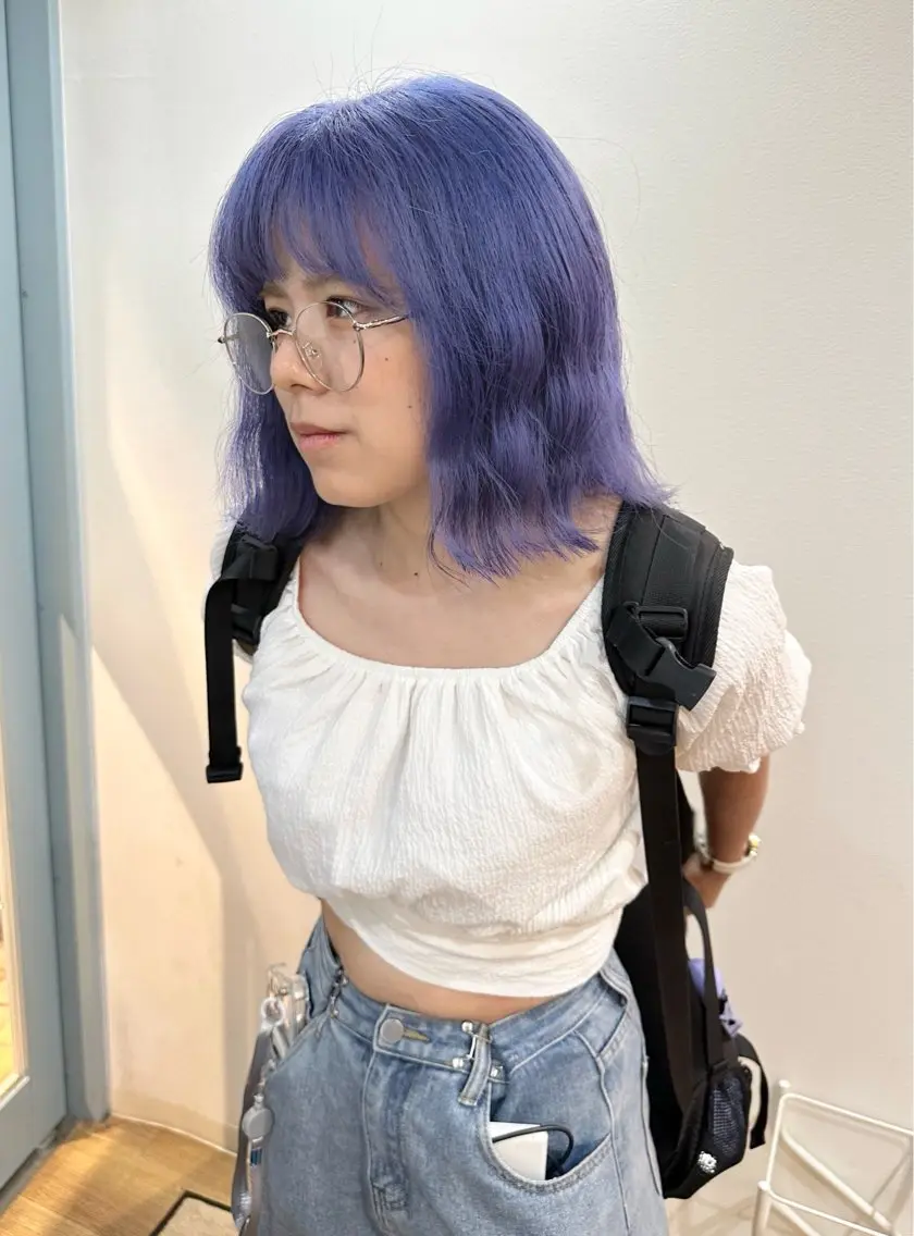 ミディアム カット ヘアカラー 田中 泰正のヘアスタイル