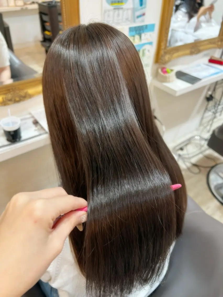 ロング カラー カット ヘアカラー 縮毛矯正 トリートメント 上質髪🪐 AIRI🪷‧₊˚のヘアスタイル