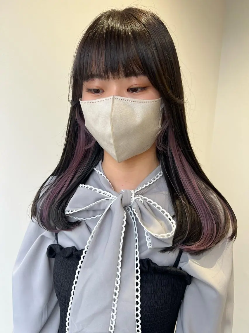 《リピーター様限定🎀》イヤリングカラーケアブリーチ使用🙆‍♀️イヤリングブリーチ＋前頭カラーブリーチリタッチ可能🉑の写真