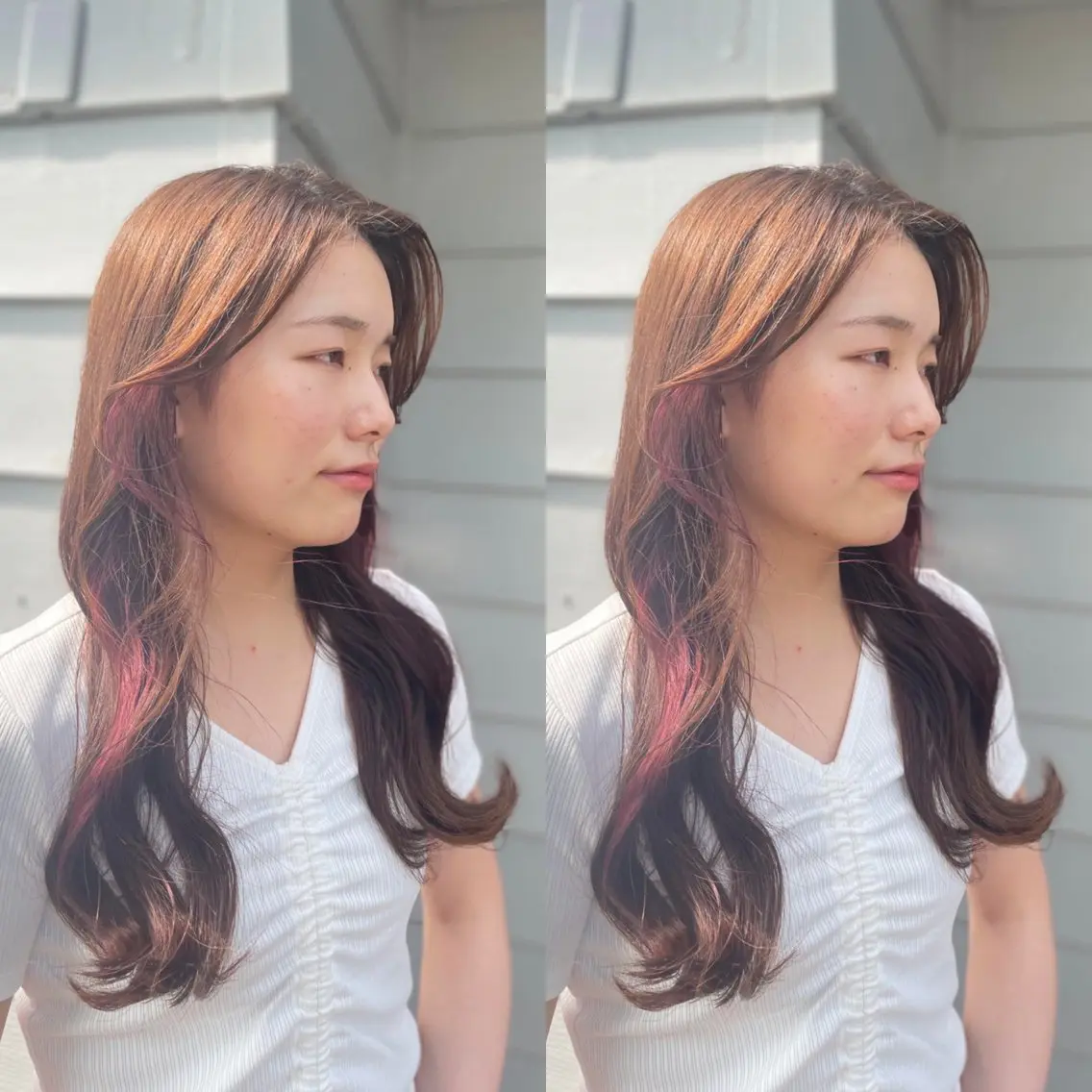ロング カラー イヤリングカラー ラベンダーカラー ラベンダーピンク ピンクカラー ヘアカラー トリートメント fulam － KAEDEのヘアスタイル