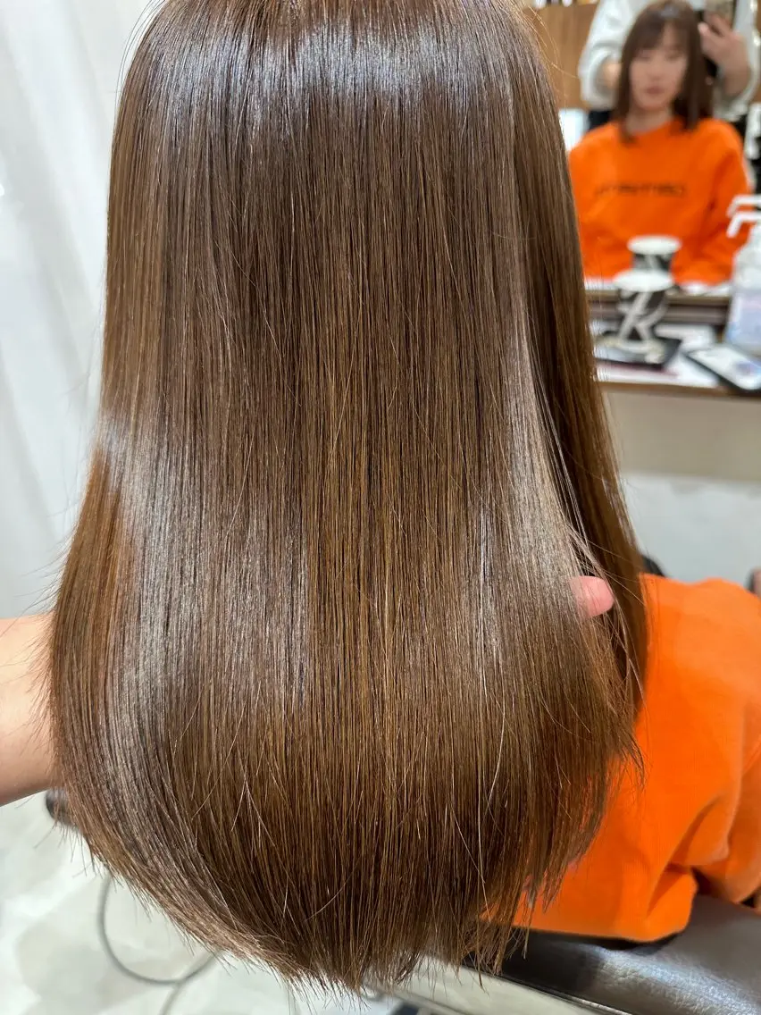 ミディアム カット 縮毛矯正 トリートメント 🍊髪質改善🍊縮毛 矯正🍊濱野紗奈🍊のヘアスタイル
