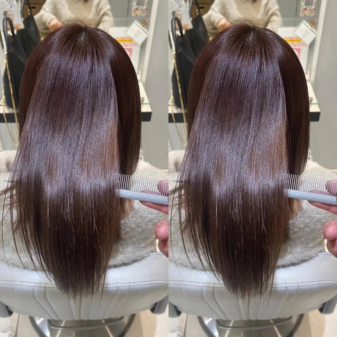 ミディアム 美髪矯正透明感カラー 江川 和輝のヘアスタイル