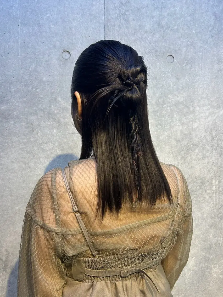 ミディアム ヘアアレンジ ヘアセット 似合わせ⌇お洒落 カット⌇平野あみのヘアスタイル