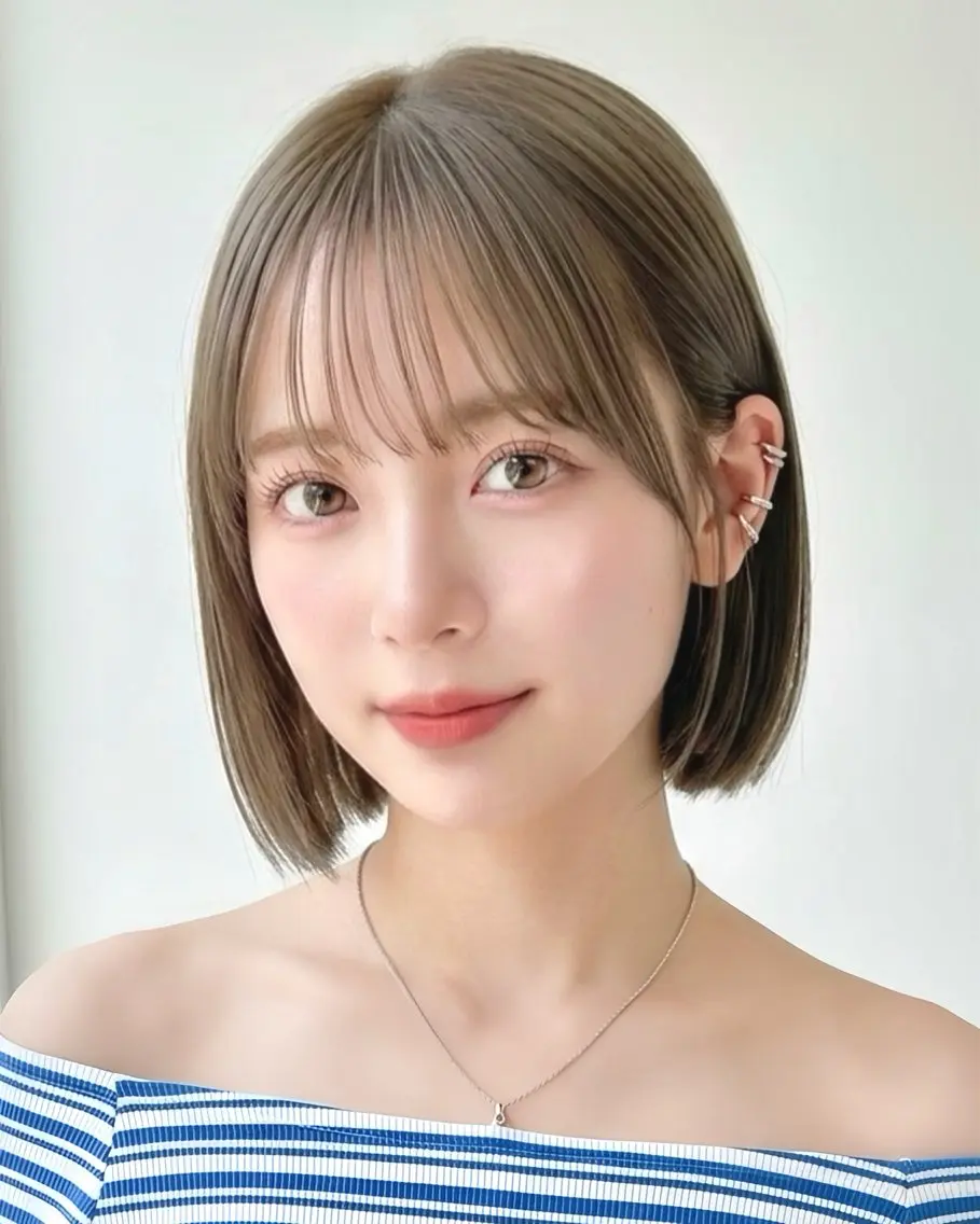 【期間限定】【当日予約OK🙆♀️】カット✖️艶カラー🎀🫧の写真