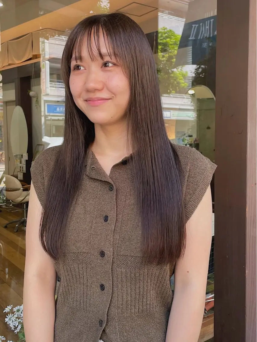 【本日限定❕当日クーポン🎀】【まとまる艶髪menu🪞】前髪カット + カラー +トリートメントの写真