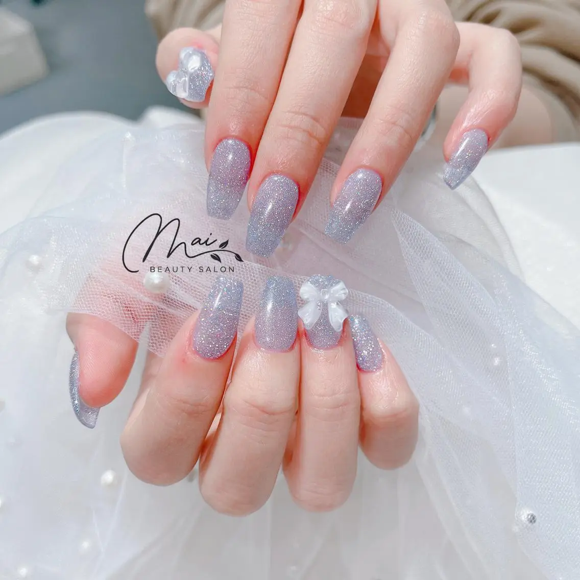 ネイル オーロラネイル チークネイル 長さ出し フラッシュネイル フットネイル MaiBeauty マイ マイのネイルデザイン