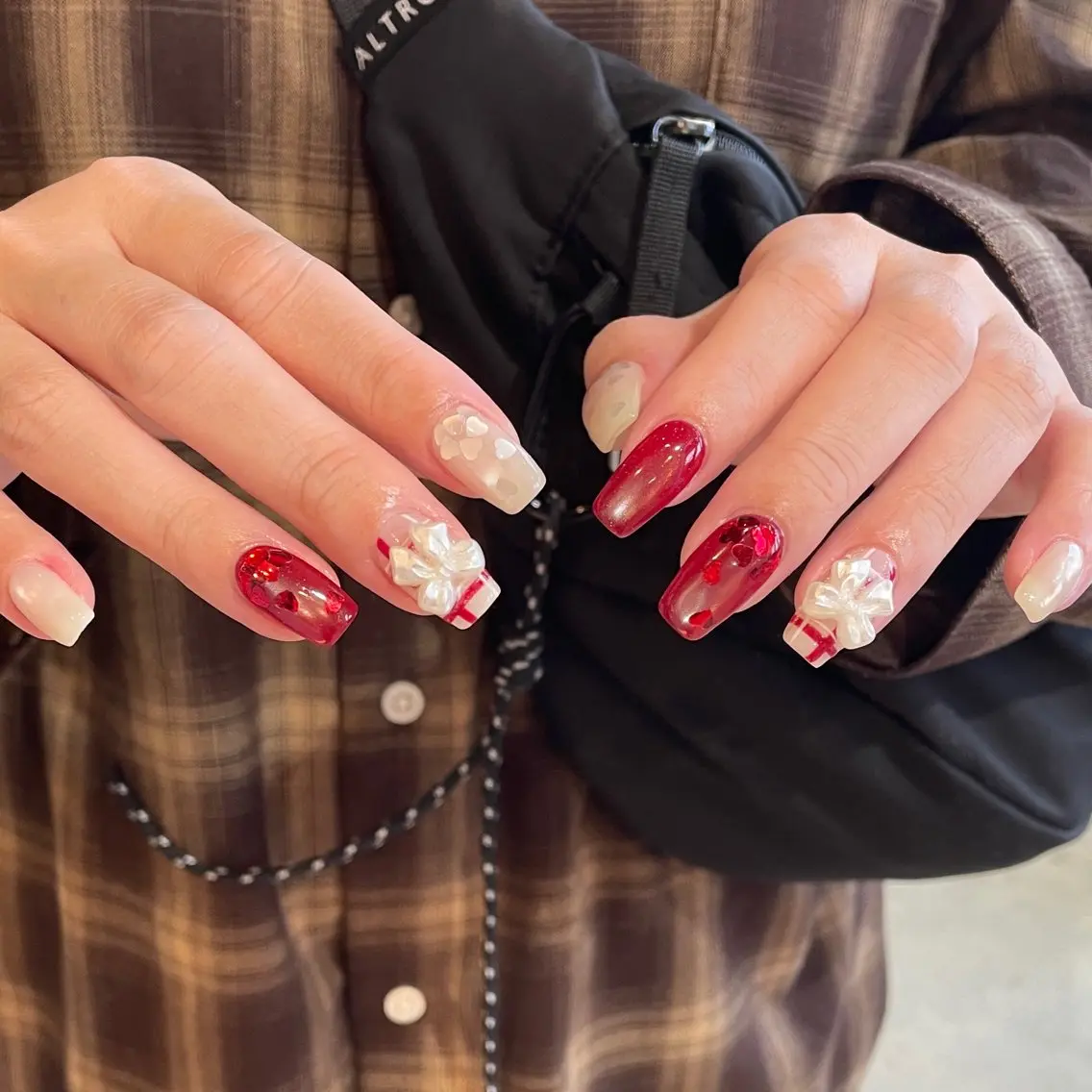 ネイル バレンタイン ハンドネイル ennail ayaのネイルデザイン