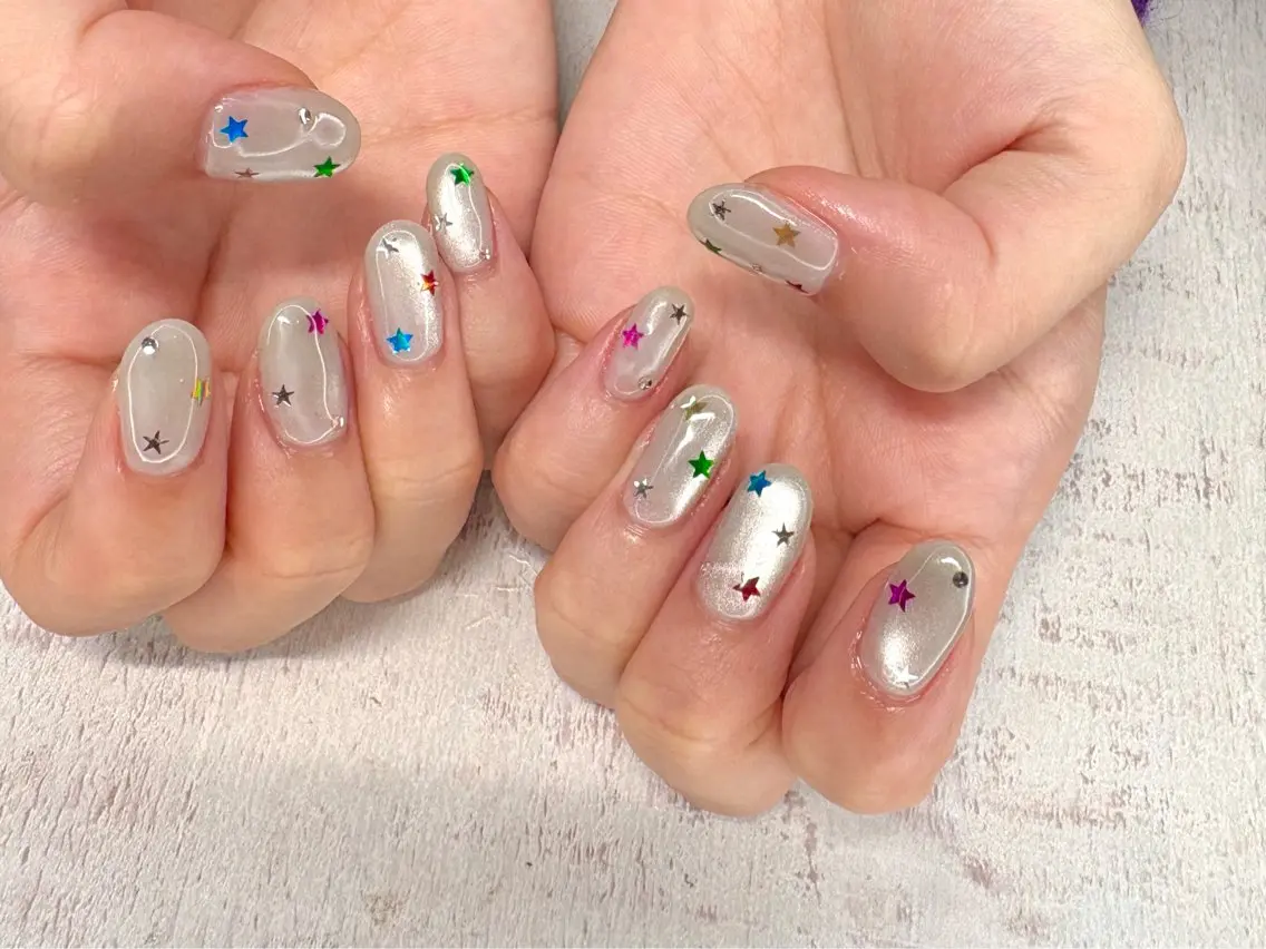 ネイル ハンドネイル 𖡼 yumenoのネイルデザイン