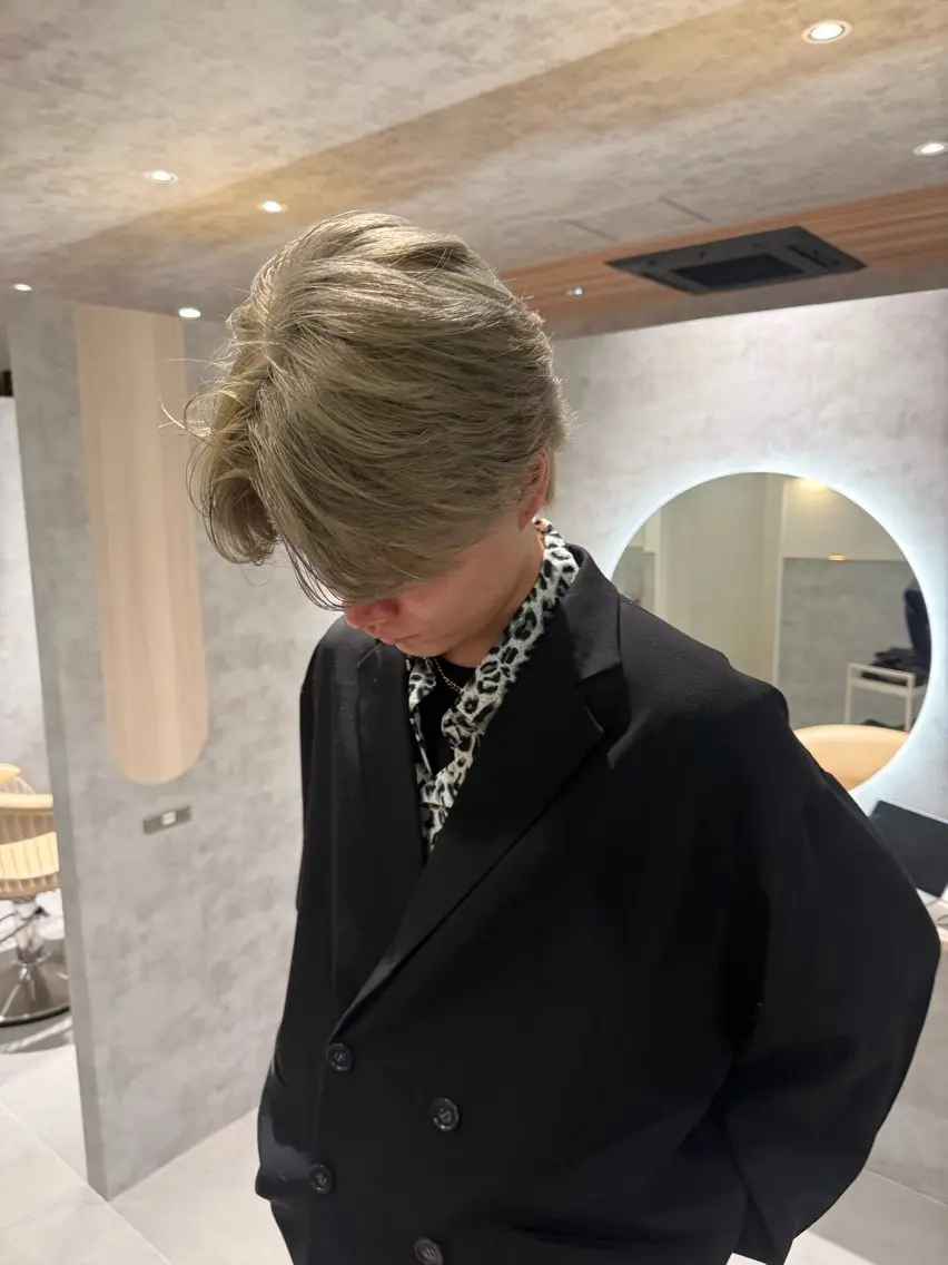 ミディアム カラー ブリーチ 透明感カラー カット ヘアカラー EARTH柏崎店/ Yuhiのヘアスタイル