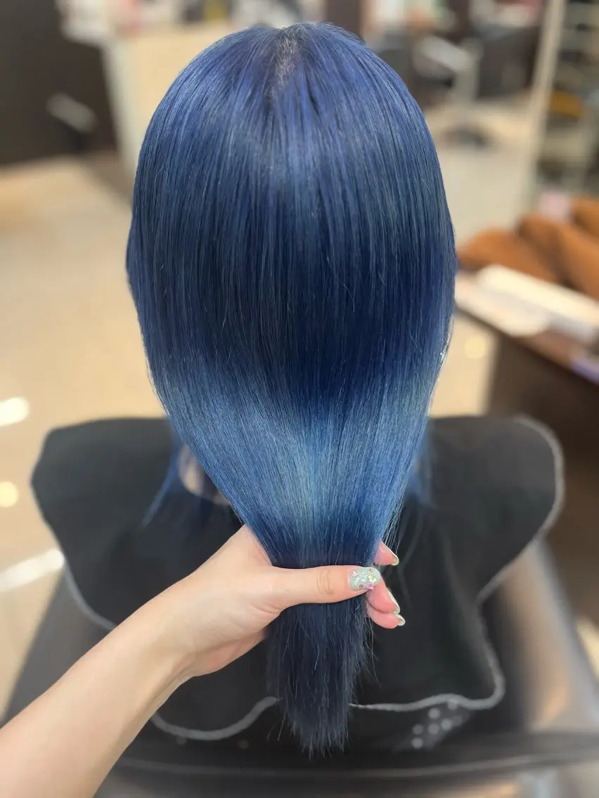 ミディアム カラー ブルーカラー トリートメント 🍒 SANA🍒のヘアスタイル