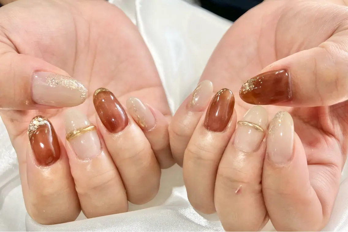 ネイル アートネイル 持ち込み ハンドネイル nailsister まゆのネイルデザイン