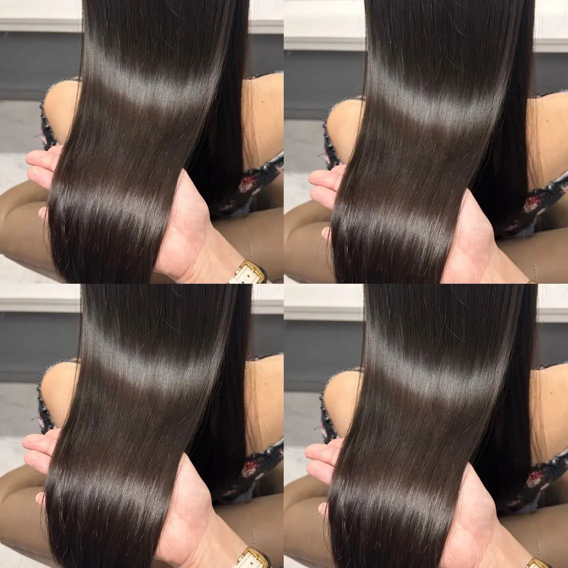💙寒色カラー💙カラー+Aujua3step+超音波(ブルーブラック・オリーブ・グレー/アディクシー/イルミナ)の写真