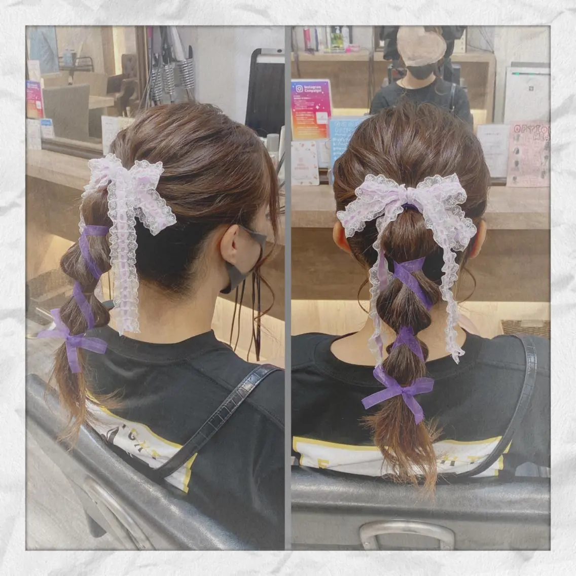 セミロング ヘアアレンジ ヘアセット ヘアセット/着付け 𓇼 まつもと𓇼のその他イメージ