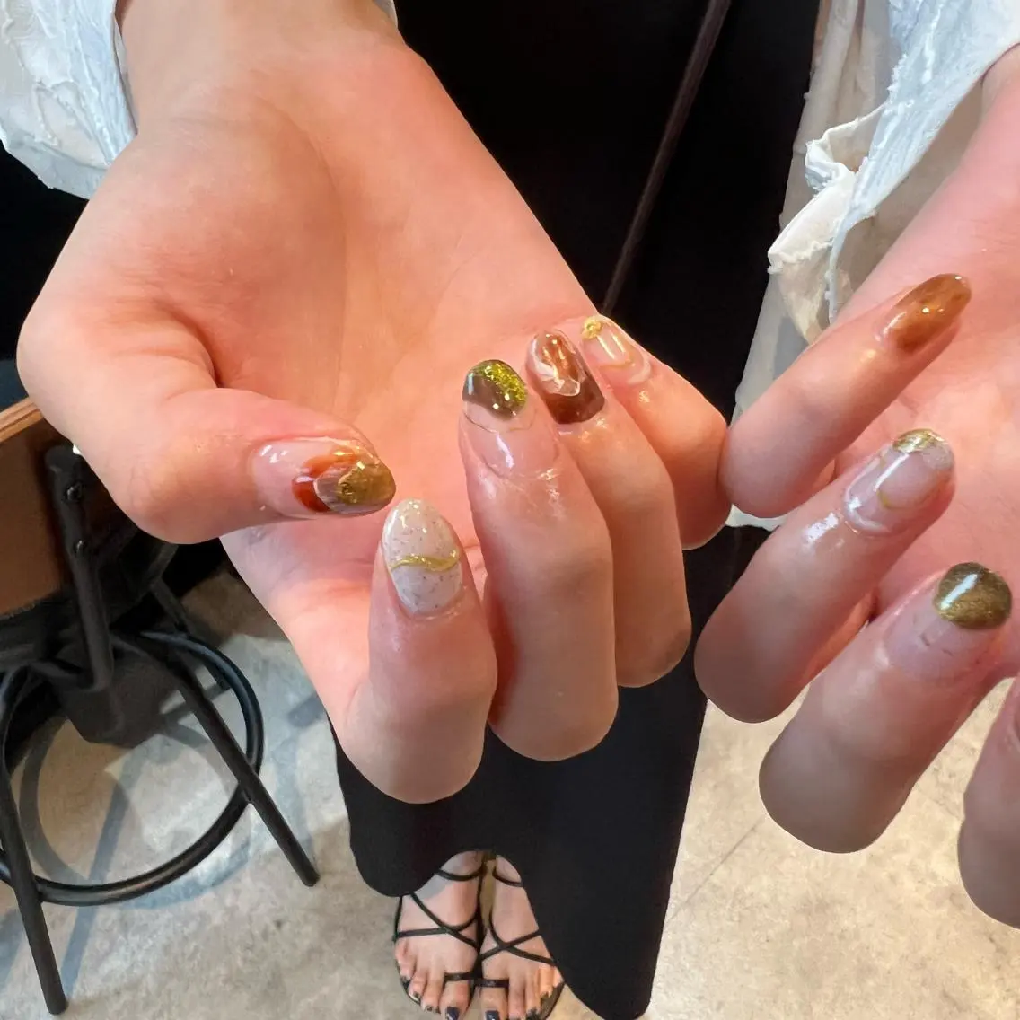 ネイル マグネットネイル ニュアンスネイル sode shioriのネイルデザイン