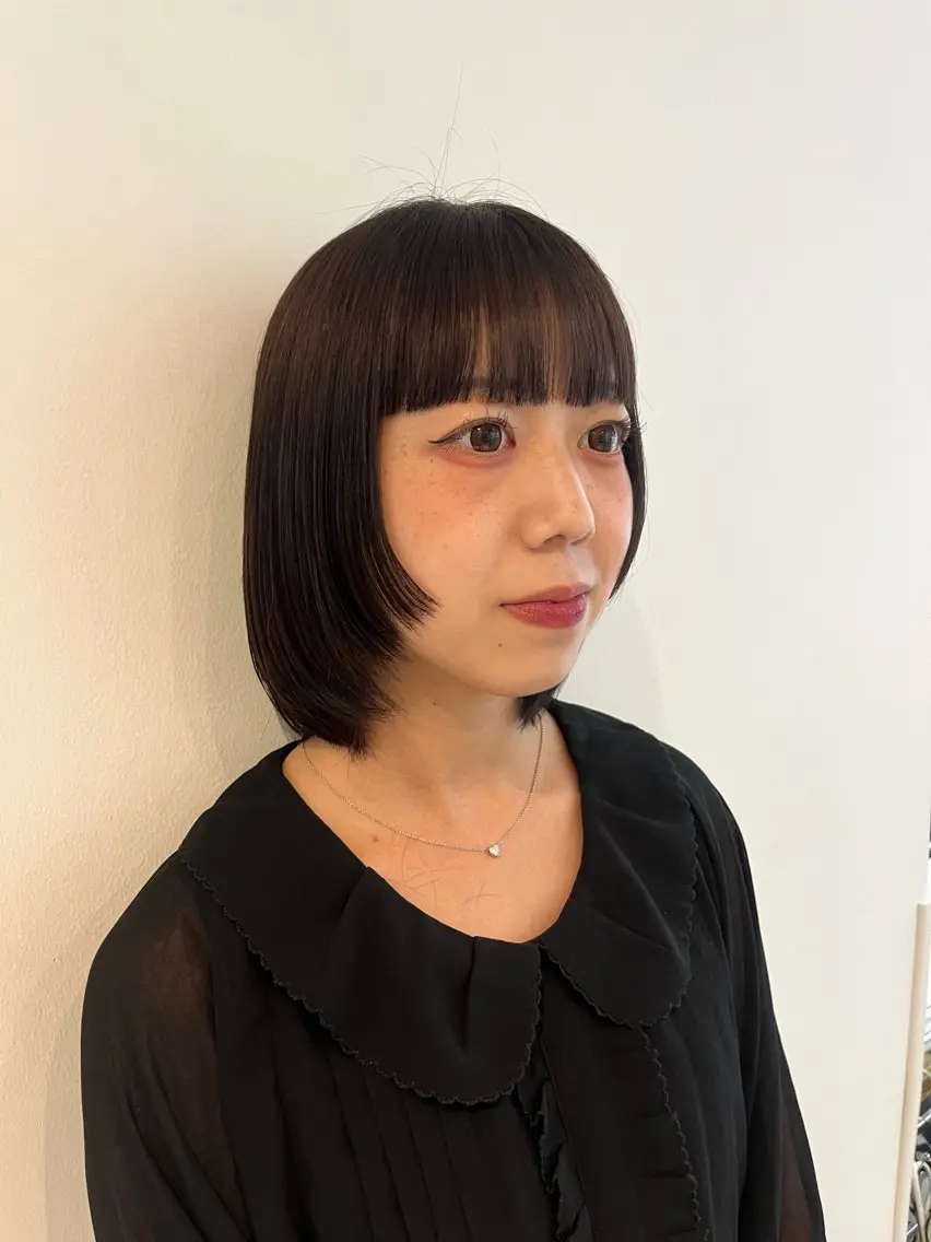 ミディアム カラー カット ヘアカラー ボブ/透明感カラー ✂️ツムギ♡のヘアスタイル
