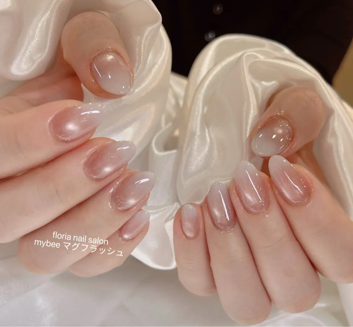 ネイル アートネイル 桜ネイル フレンチネイル ハート 韓国ネイル ハンドネイル Floria nail salonのネイルデザイン