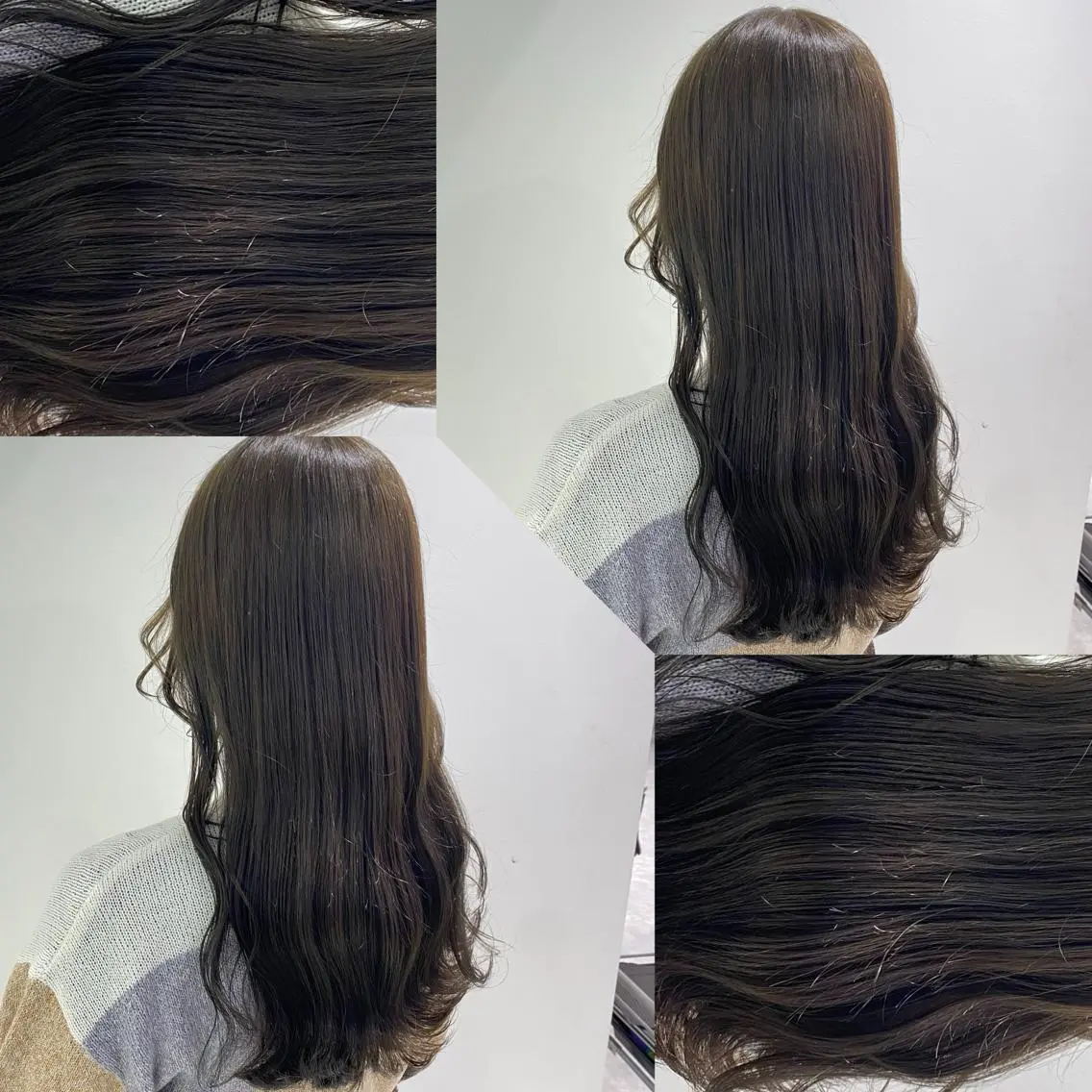 セミロング カラー パーマ ヘアアレンジ ネイル マツエク・マツパ 韓国風ベージュ🤎 赤みなし🌿横浜🤎のヘアスタイル