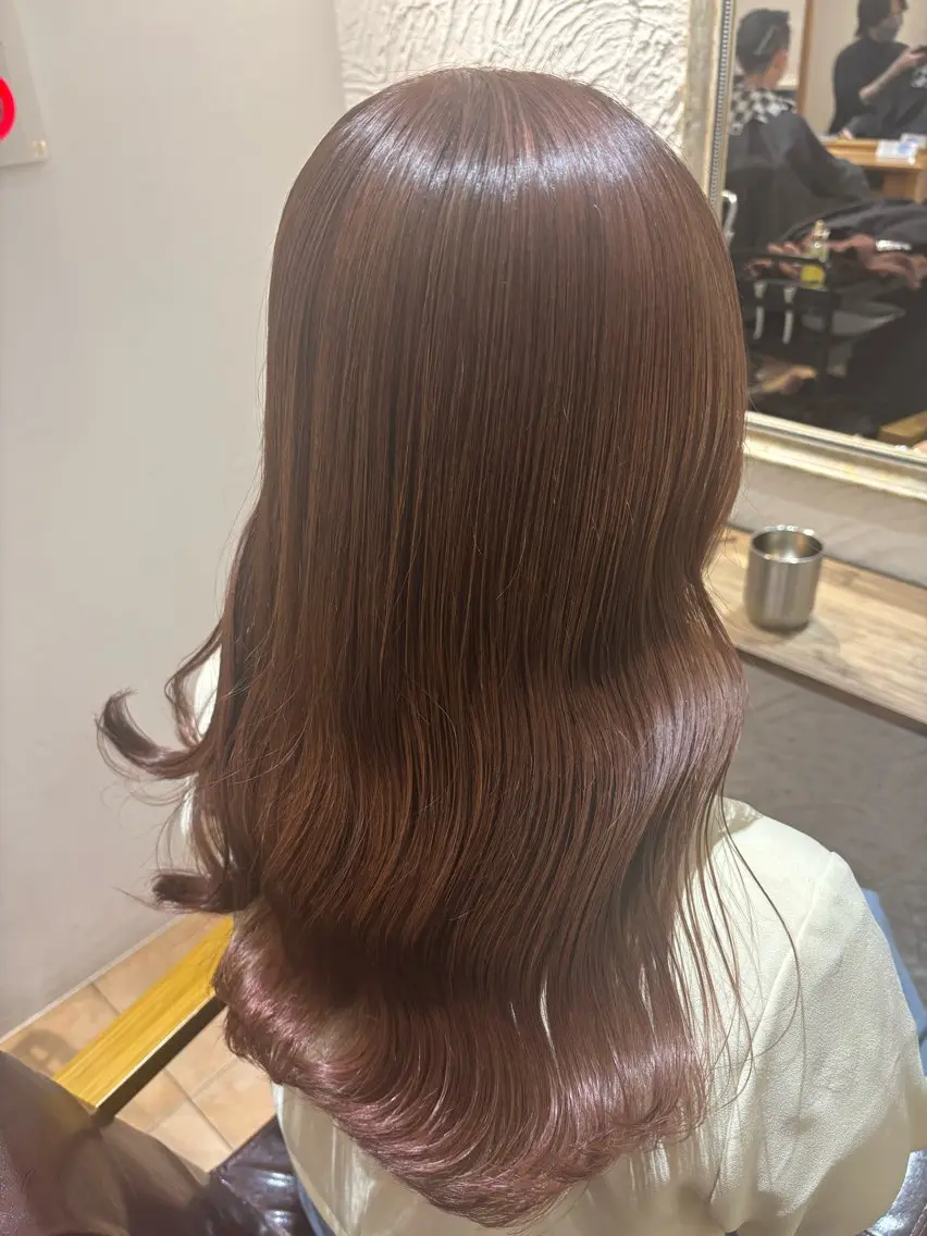 ロング カラー ブラウンカラー チョコレートブラウン ピンクカラー カット ヘアカラー トリートメント 🌈透明感カラー🌈 🌟吉田祐介🌟のヘアスタイル