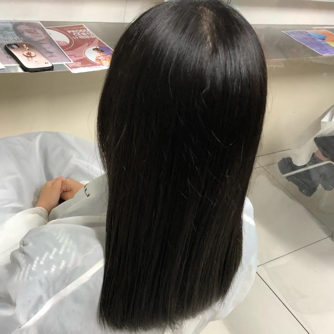 ミディアム カラー 黒髪 髪質改善・白髪ぼかし /お悩み対応カラーのヘアスタイル