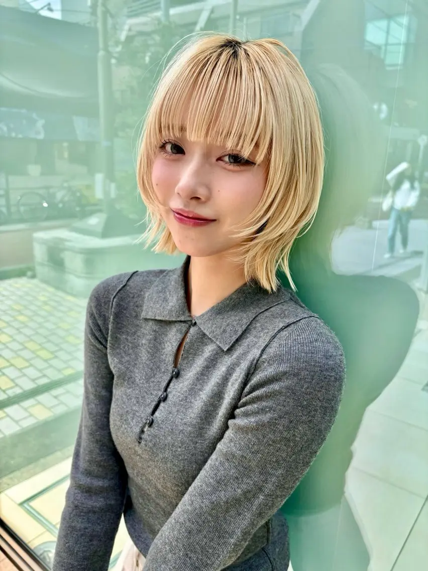 ミディアム カット ヘアカラー トリートメント MION✂️ 似合わせカットのヘアスタイル