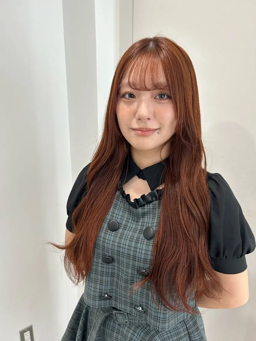 ロング カラー 愛結 暖色カラー🎀🩰のヘアスタイル