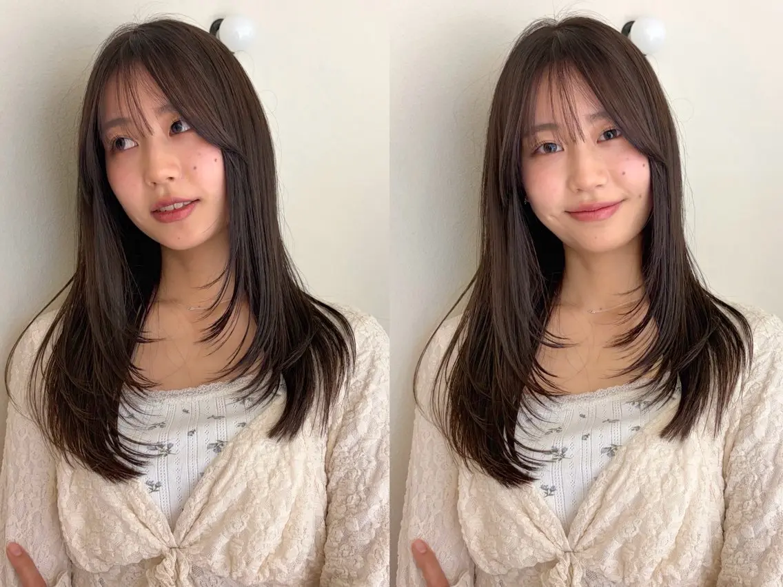 セミロング カラー カット -みつま はるな-のヘアスタイル