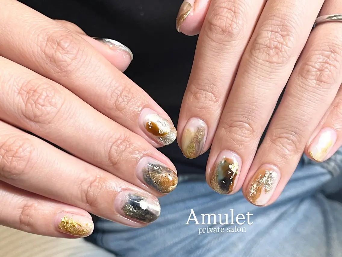 ネイル ハンドネイル Amulet 齊藤のネイルデザイン