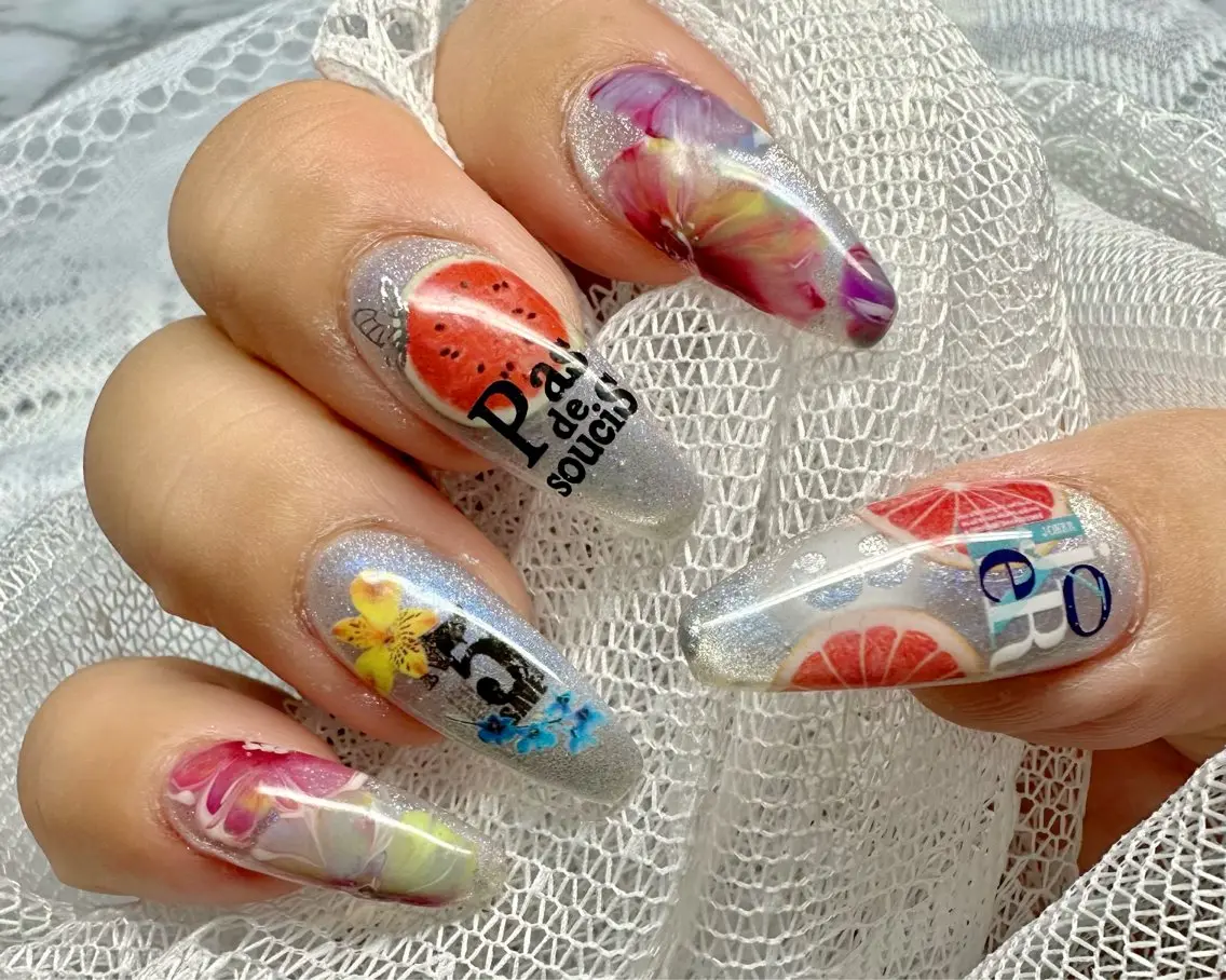 ネイル アートネイル オーロラネイル マグネットネイル ニュアンスネイル 夏ネイル ハンドネイル Mai’s nailのネイルデザイン