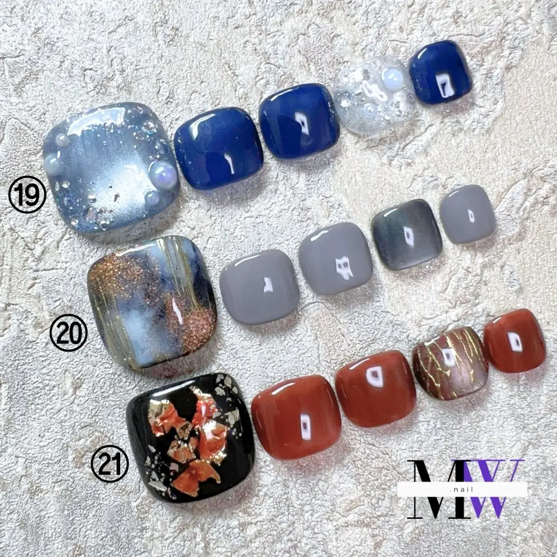 ネイル アートネイル フットネイル ジェルネイル フットネイル MW .nailのネイルデザイン