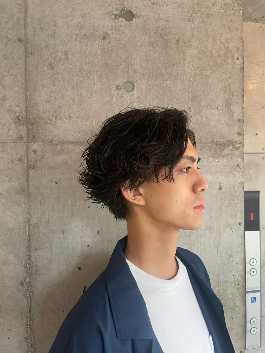 【メンズ】デザインカット💫+無造作スタイルパーマ✨+シルクトリートメントの写真