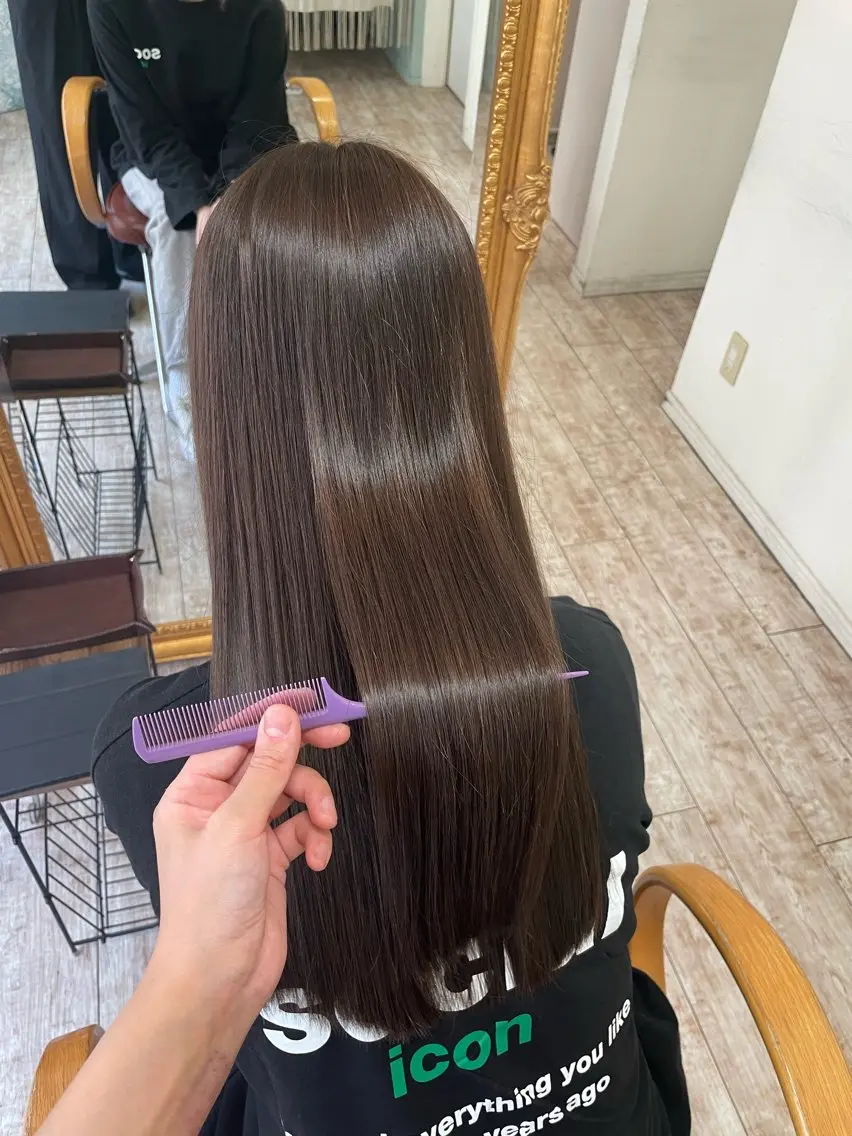 ロング カラー グレージュ 髪質改善 トリートメント カット ヘアカラー トリートメント 髪質改善/ 縮毛矯正 / Wakanaのヘアスタイル