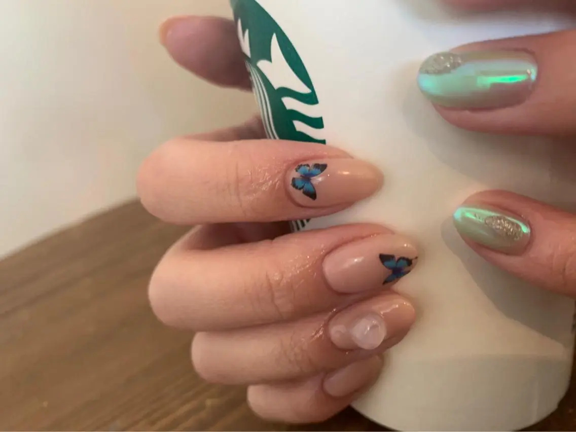 ネイル パラあり！フィルイン 美フォルムのネイルデザイン