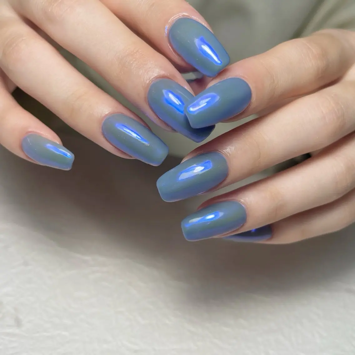 ネイル アートネイル ブルー フットネイル ジェルネイル キラキラネイル ハンドネイル Y nail なんば堀江店のネイルデザイン