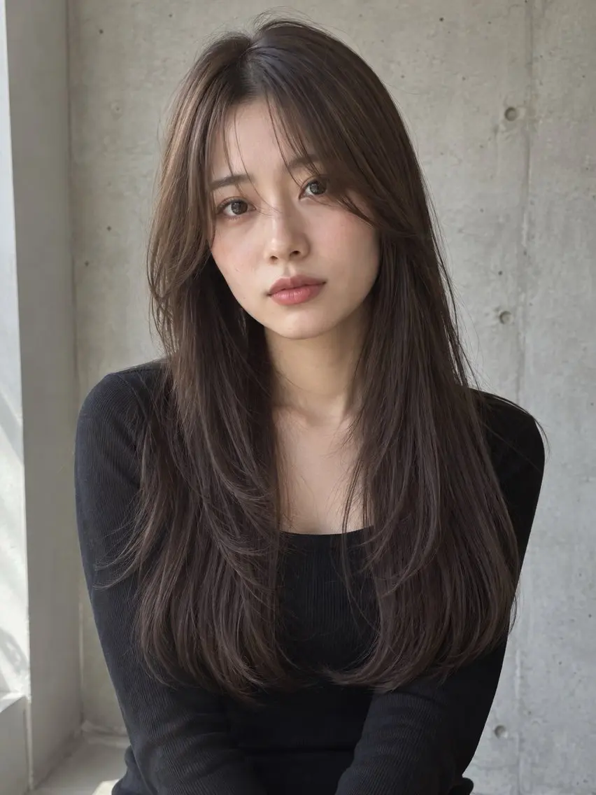 ロング ヘアカラー トリートメント SOUSHI /GARTE代官山のヘアスタイル