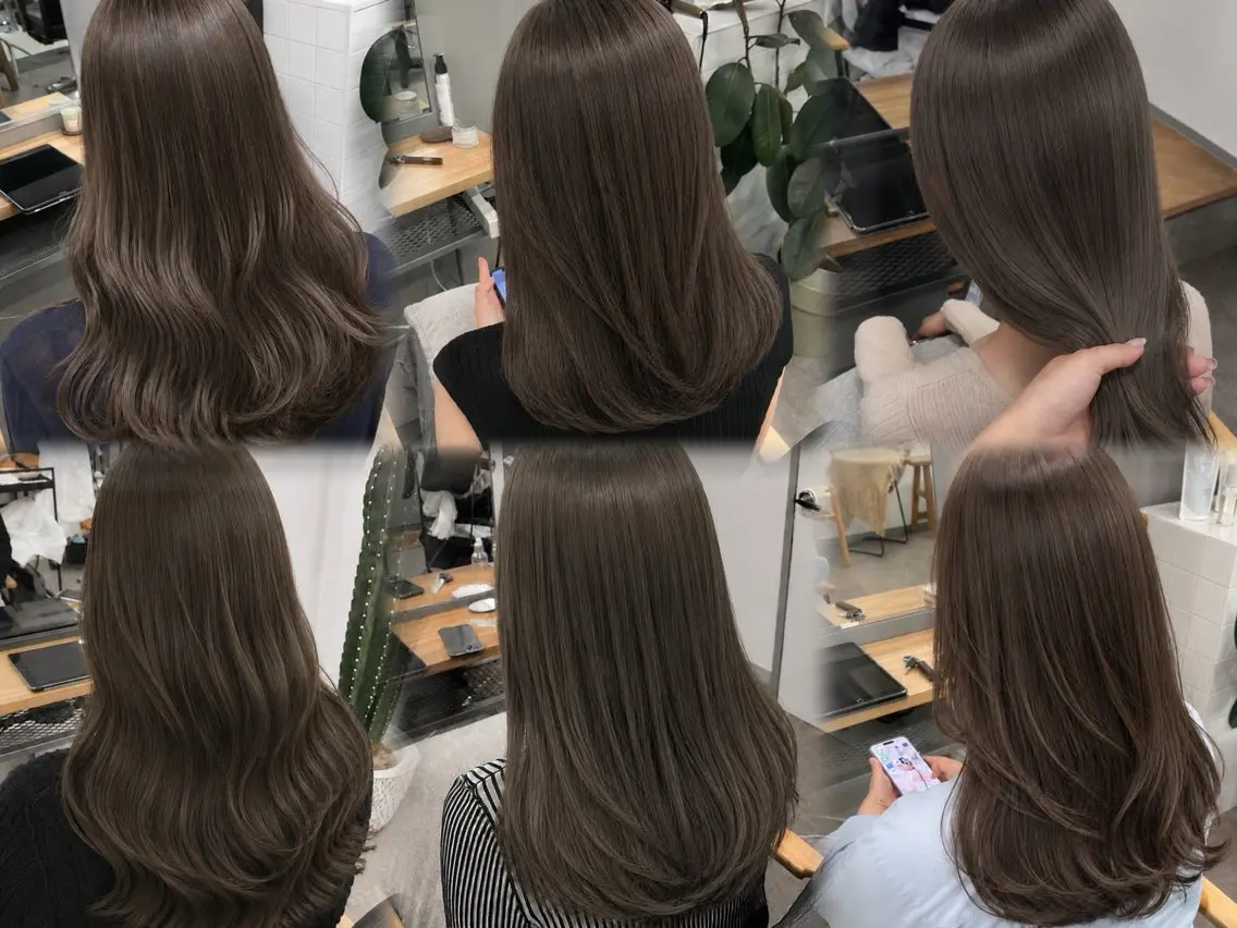 セミロング カット ヘアカラー トリートメント ひかる/ベージュ /髪質改善のヘアスタイル