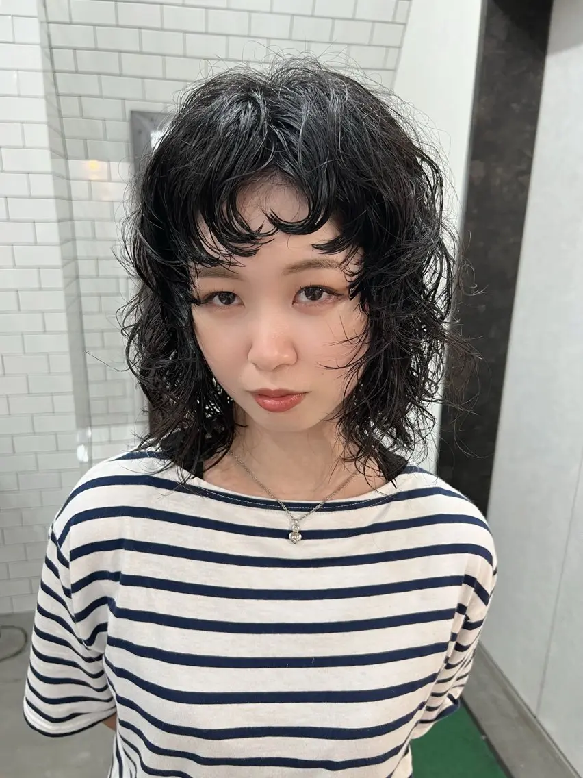 ショート カット パーマ 紙屋町ショート /ボブ　パーマ河内蓮のヘアスタイル