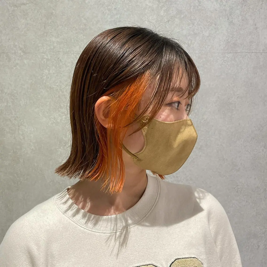 ミディアム カラー yumemiレイヤー ‎✴︎ 透明感カラーのヘアスタイル