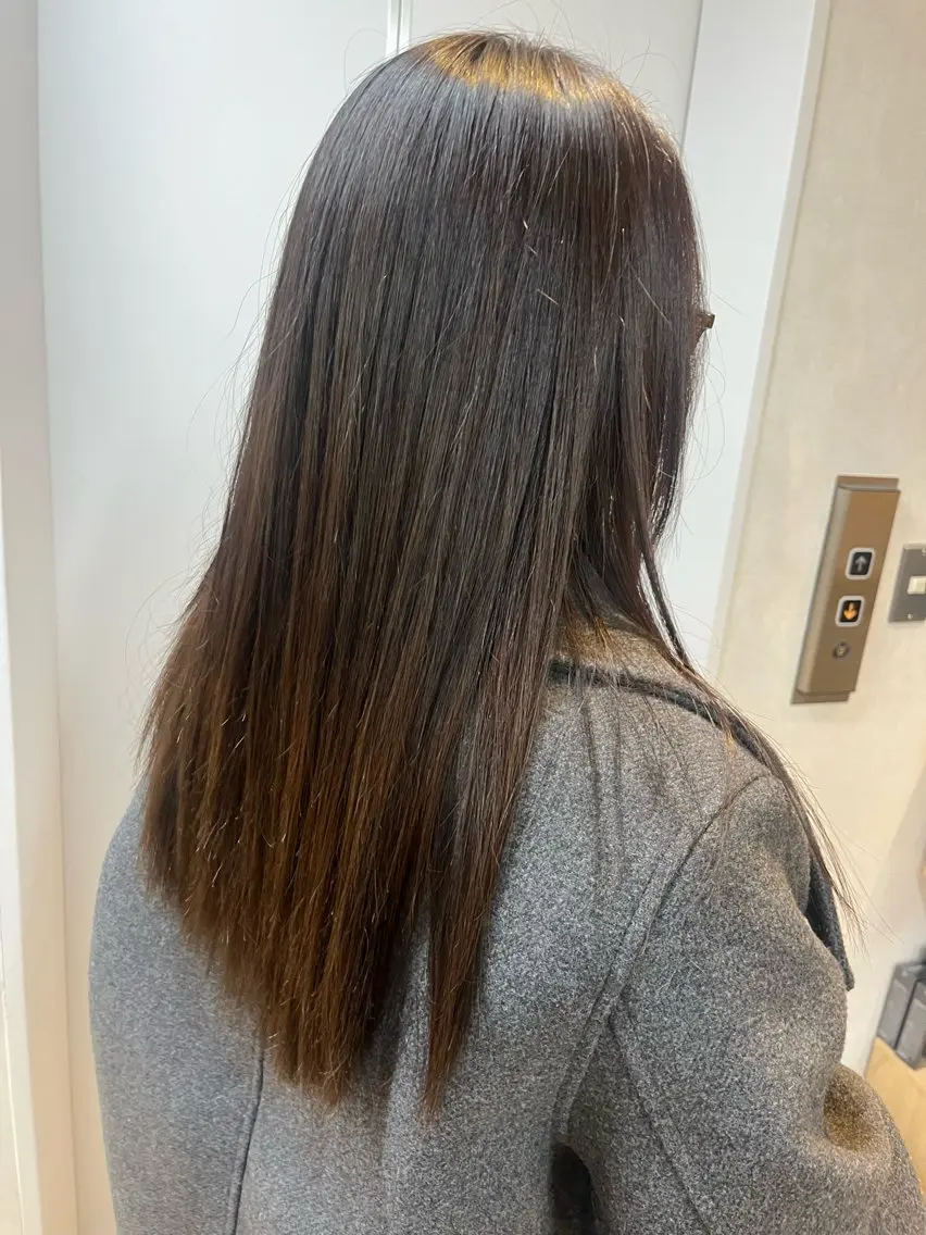 カラー ひなこ♡縮毛矯正/ 艶カラー🤍透明感のヘアスタイル