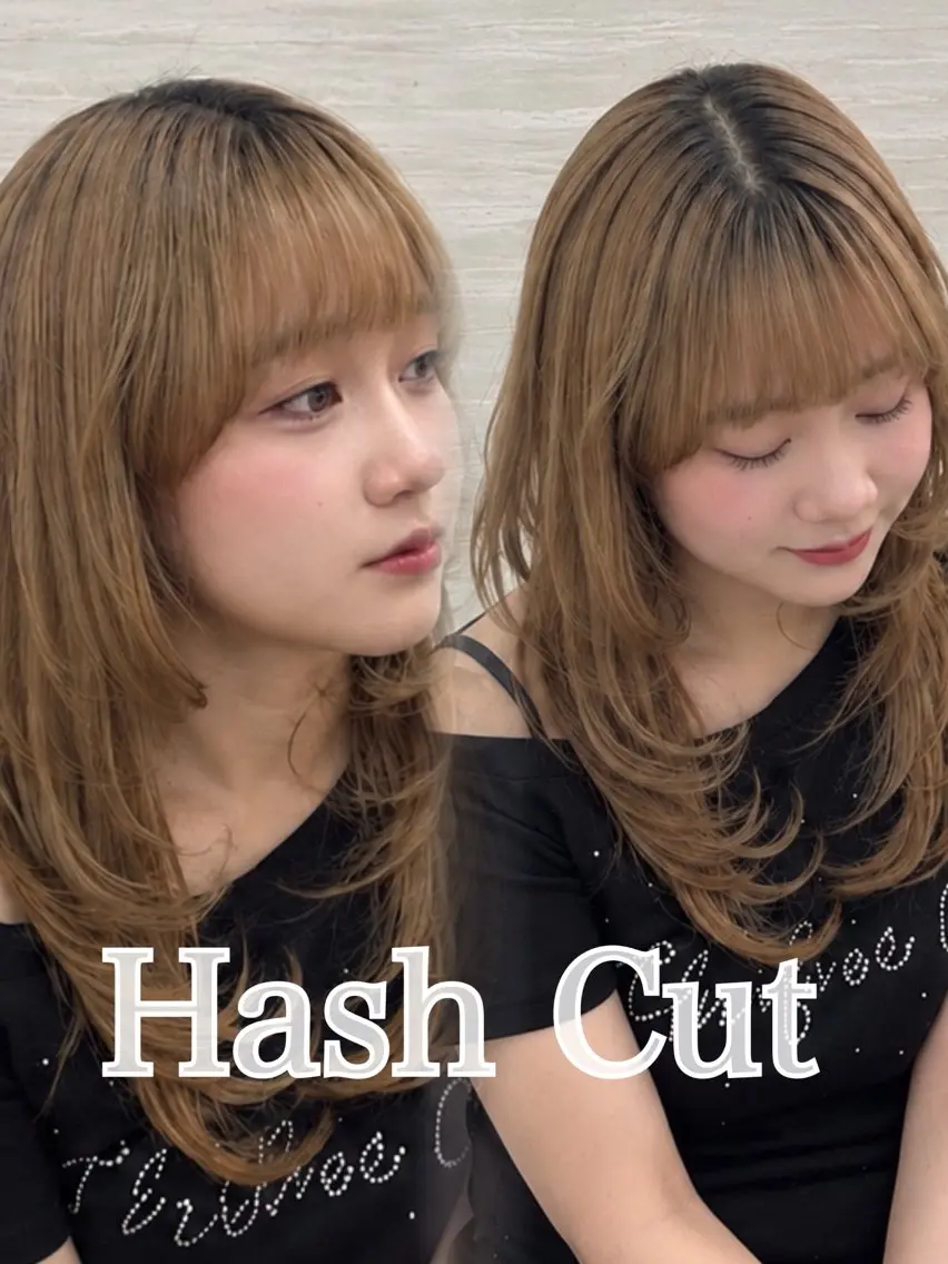 セミロング ハッシュカット カット トリートメント 🩶ブリーチ／カット ／大宮／あやね⛓🩶のヘアスタイル