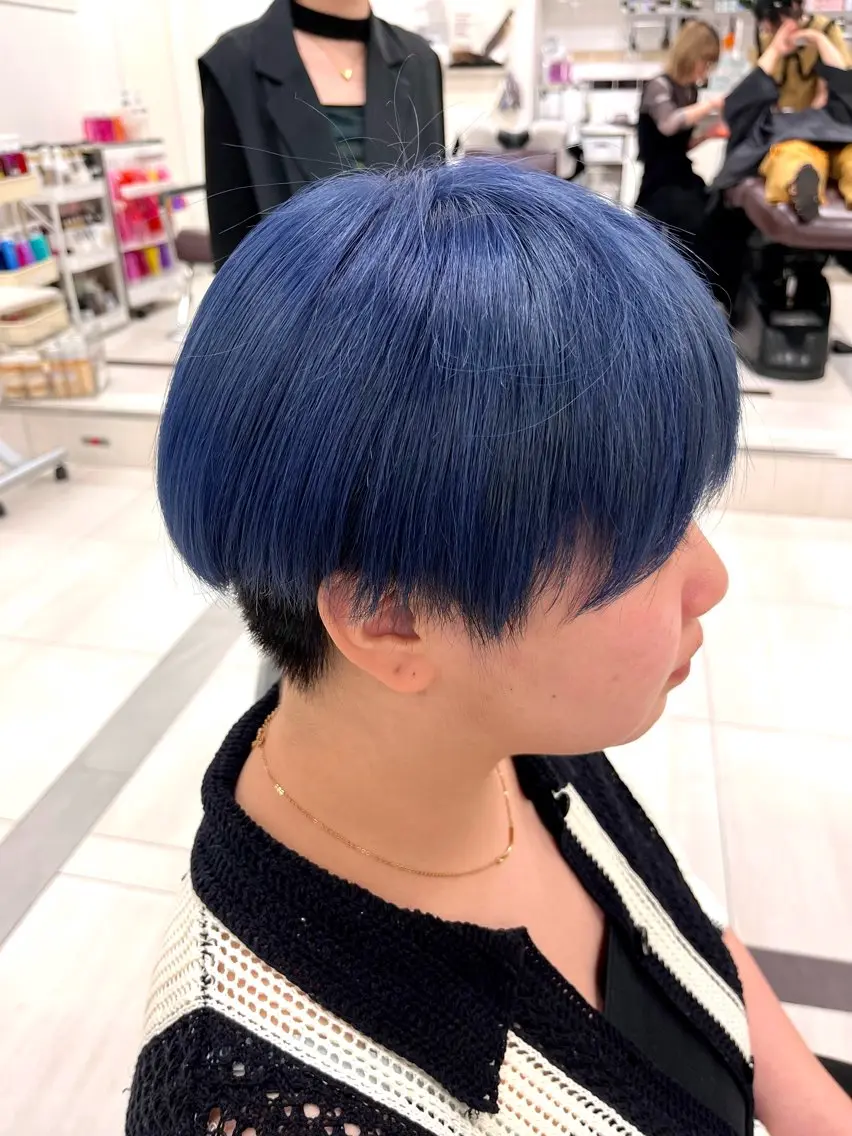 ショート カラー ブルーカラー ブルーラベンダー ラベンダーカラー ヘアカラー トリートメント ブリーチ/髪質改善 Norikaのヘアスタイル