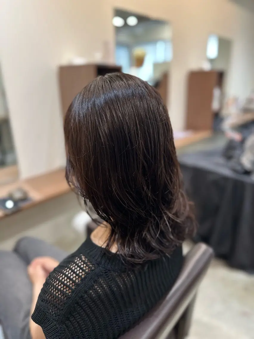 ミディアム カラー パーマ 平日オススメ✨ コスパ&タイパ✨山下のヘアスタイル