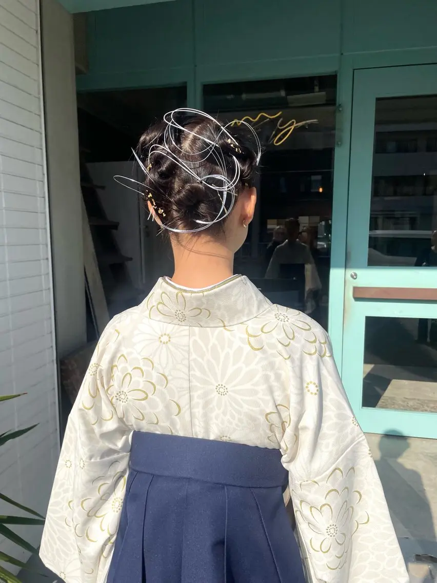 ショート ヘアアレンジ ヘアセット ショート/パーマ /muku サリのヘアスタイル