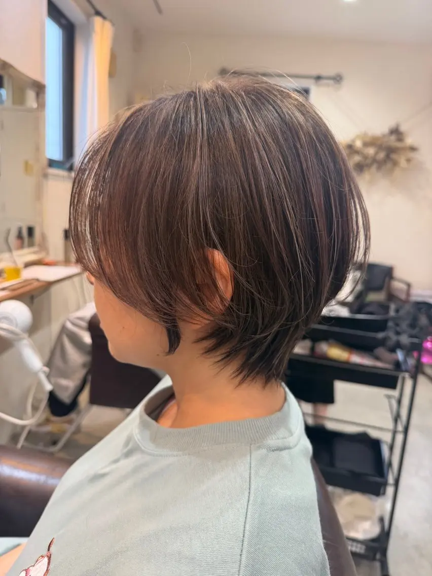 ショート カット ヘアカラー トリートメント 🤎ボブ/ショート/ Rinka🤎のヘアスタイル