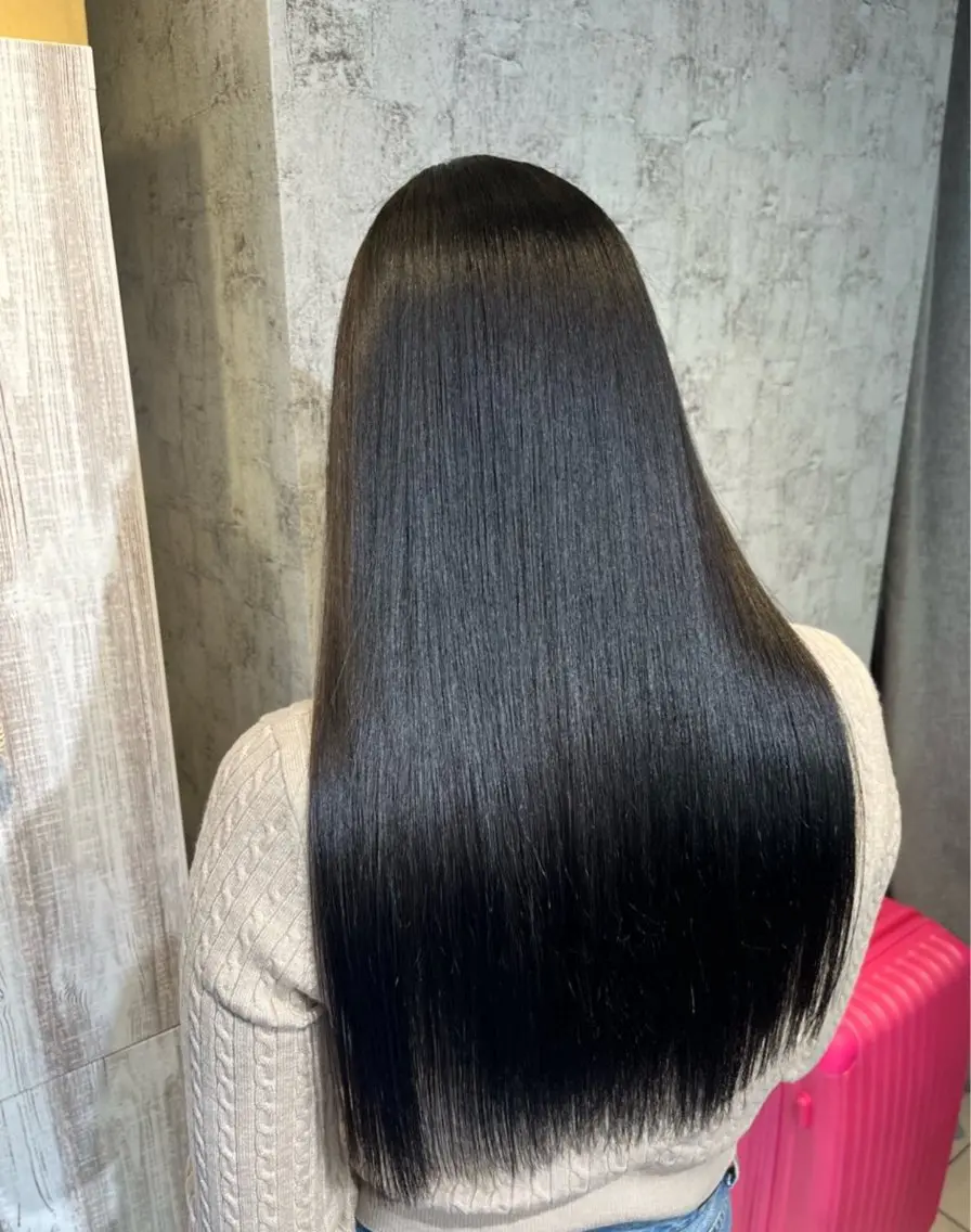 ミディアム カラー カット ヘアカラー 縮毛矯正 ✨髪質改善カラー✨ ななみのヘアスタイル