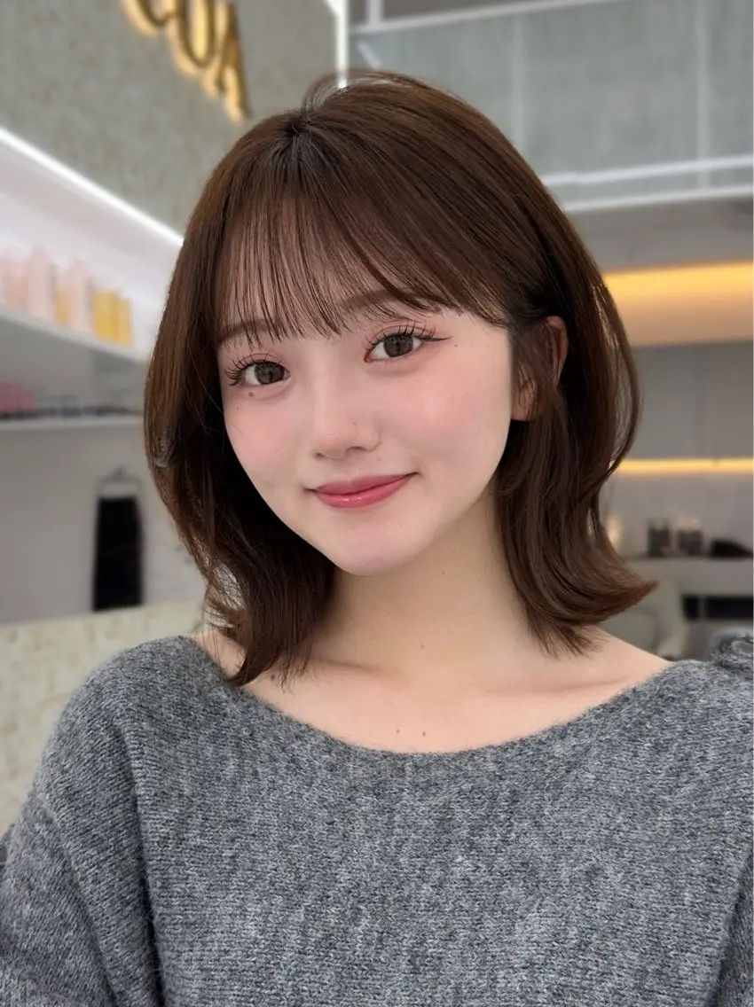 ミディアム ボブ くびれヘア yume. COA GINZAのヘアスタイル