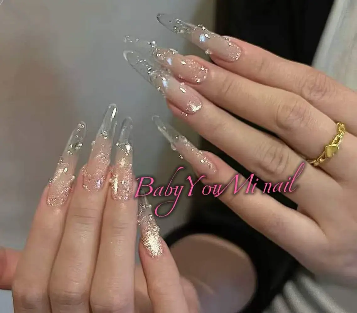 ネイル オーロラネイル チークネイル 成人式 フットネイル フレンチネイル ハンドネイル BabyYouMi nailのネイルデザイン